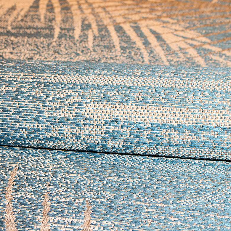 Image 5 Monaco Tropical Palms 5'3"x7'6" Ocean Outdoor Rug more views