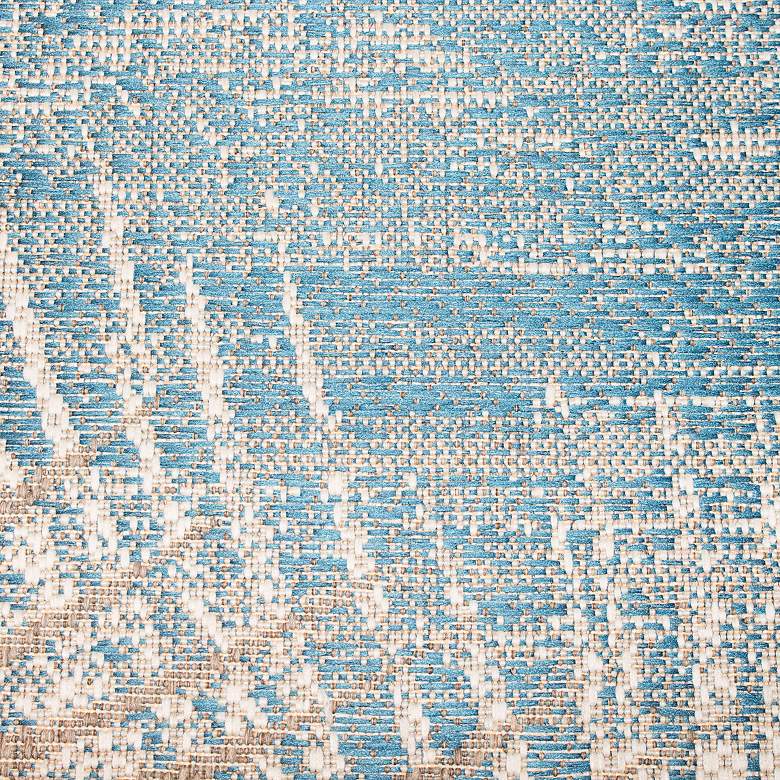 Image 6 Monaco Tropical Palms 5'3"x7'6" Ocean Outdoor Rug more views