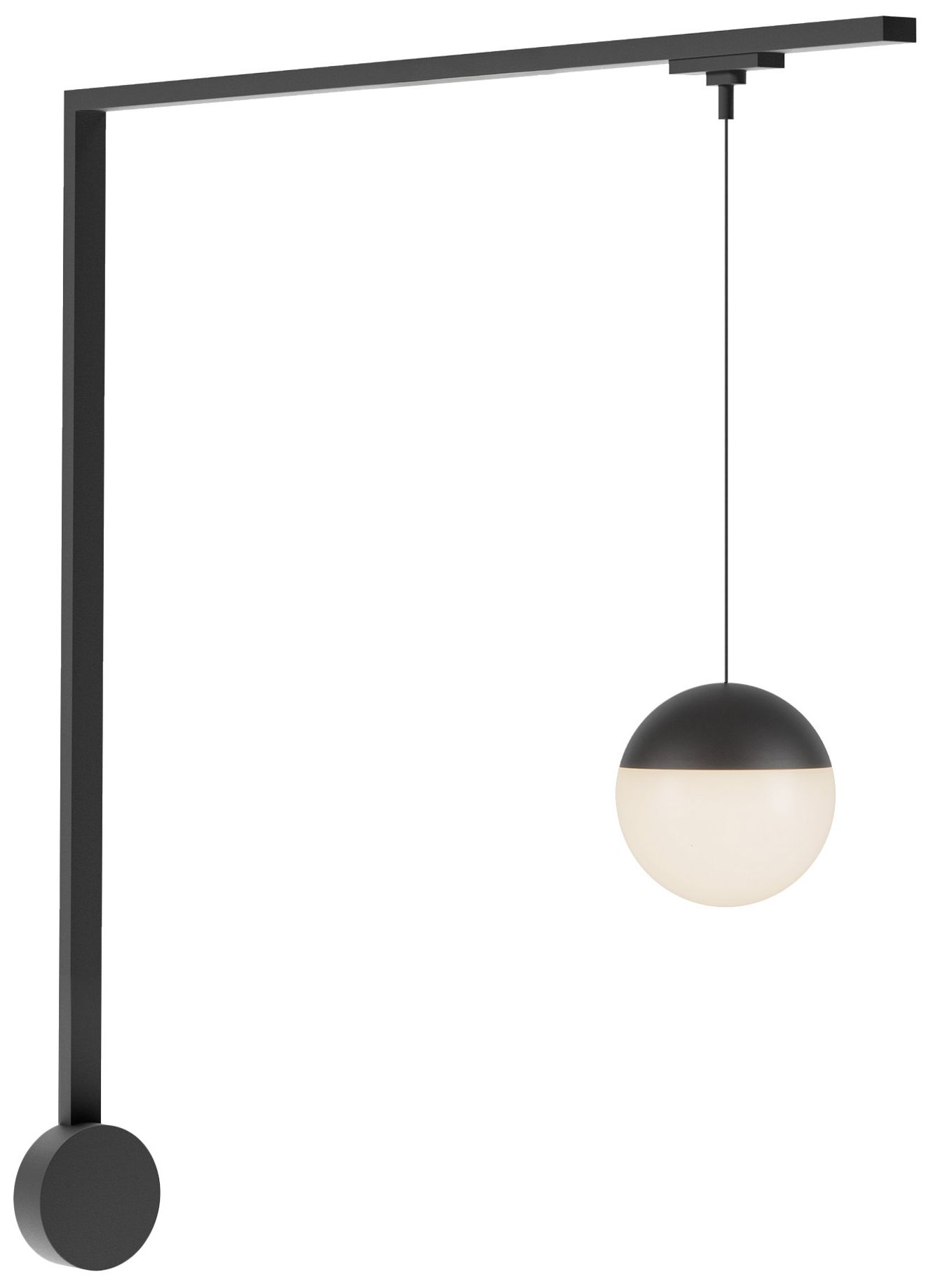 Monae 1 Light Black dimmable 3000K LED Trilo Track Wall Kit