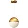 Monae 9" Wide Brushed Gold LED Mini Pendant