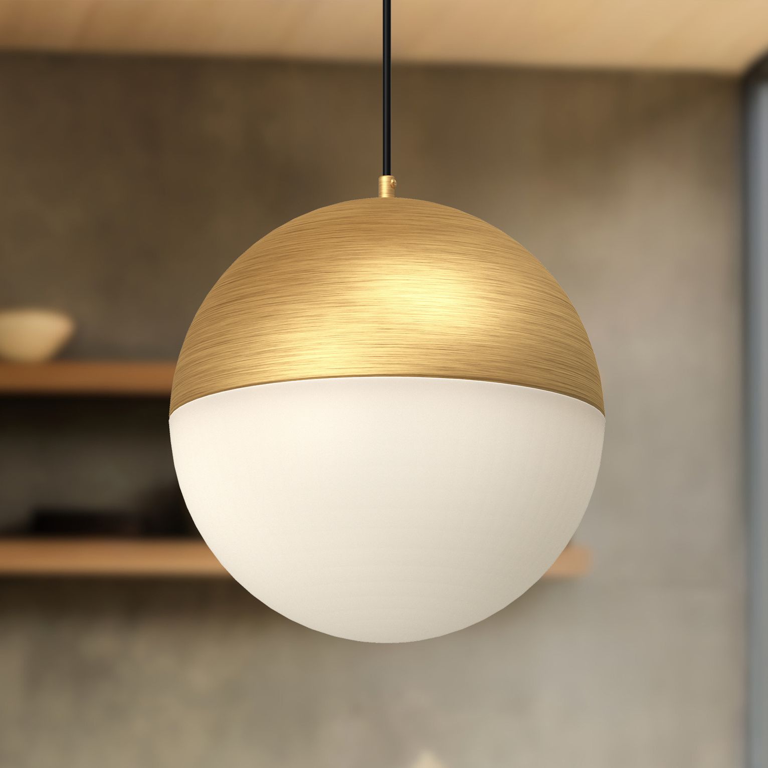 Monae 9" Wide Brushed Gold LED Mini Pendant