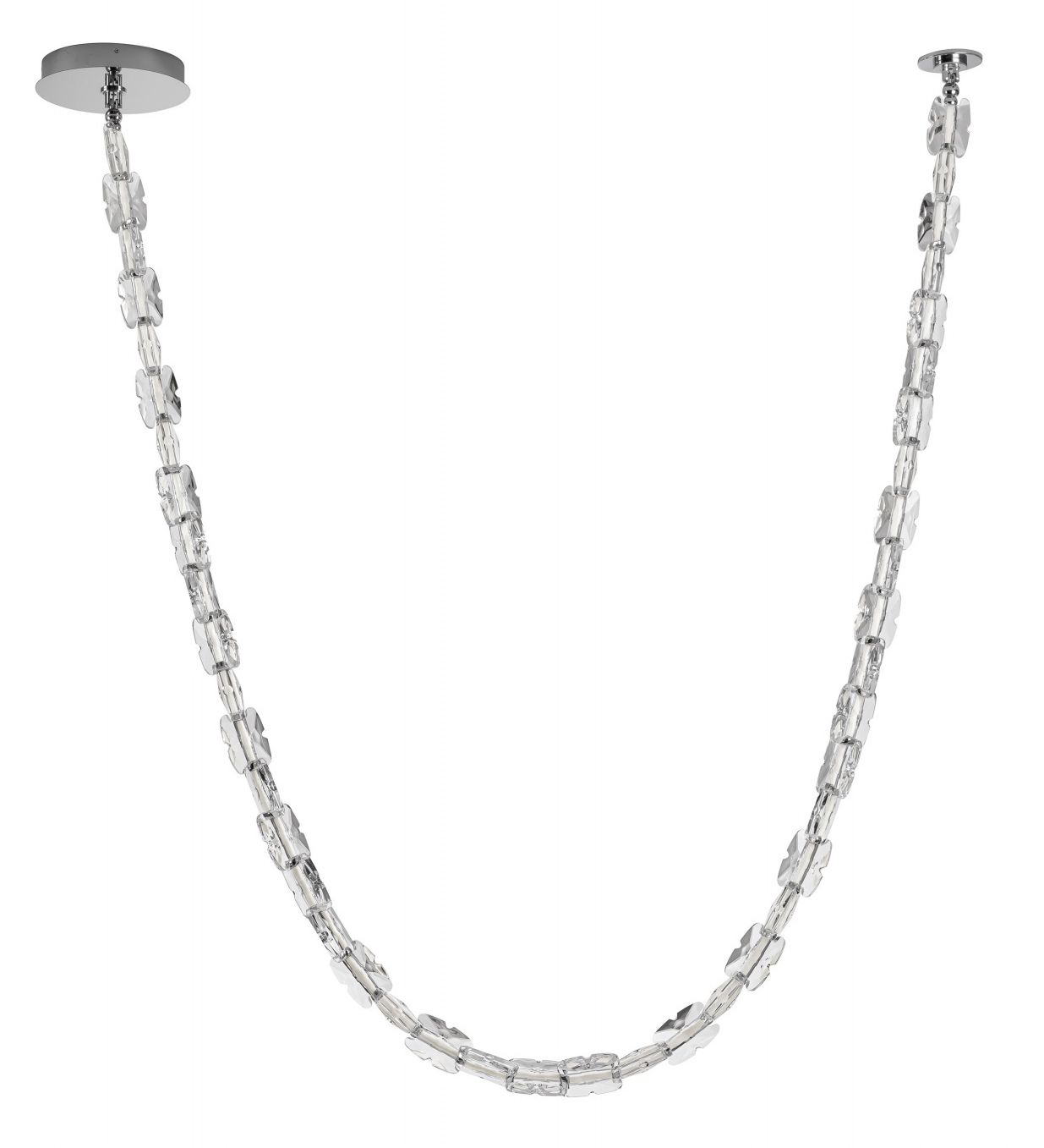 Monarch 158"L Clear Strand LED Pendant in Chrome