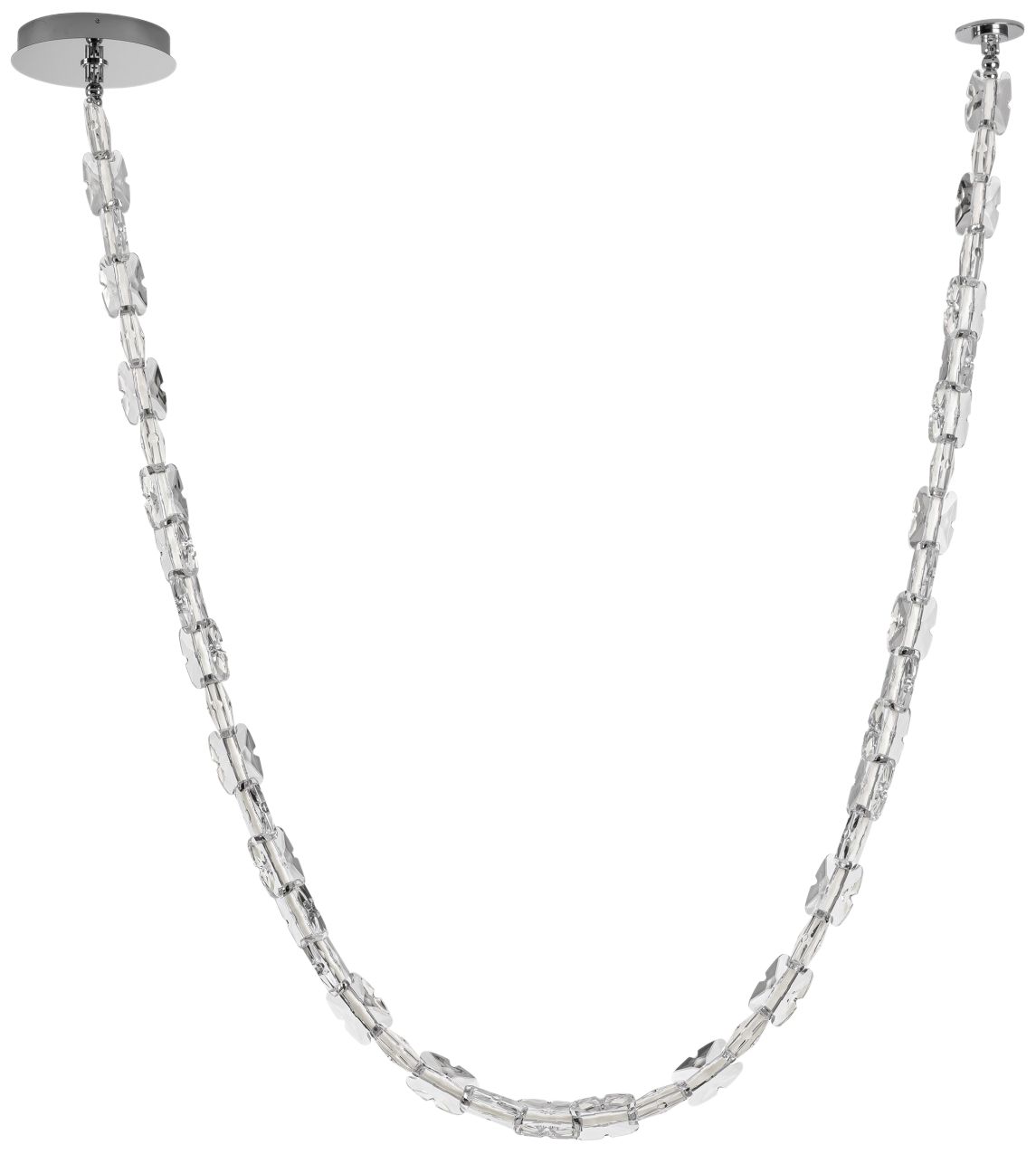 Image 2 Monarch 158"L Clear Strand LED Pendant in Chrome more views