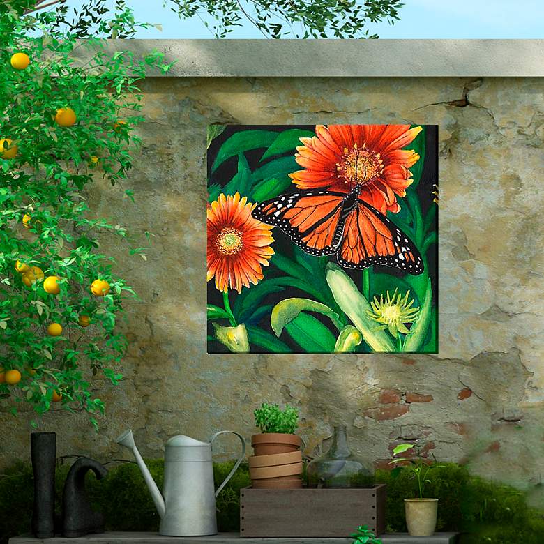 Image 4 Monarch 24" Square All-Weather Outdoor Canvas Wall Art more views