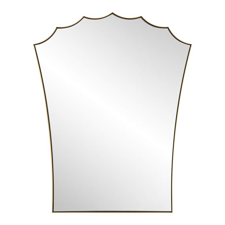 Image 2 Monarch 24" x 30.5" Plated Antique Brass Vanity Mirror