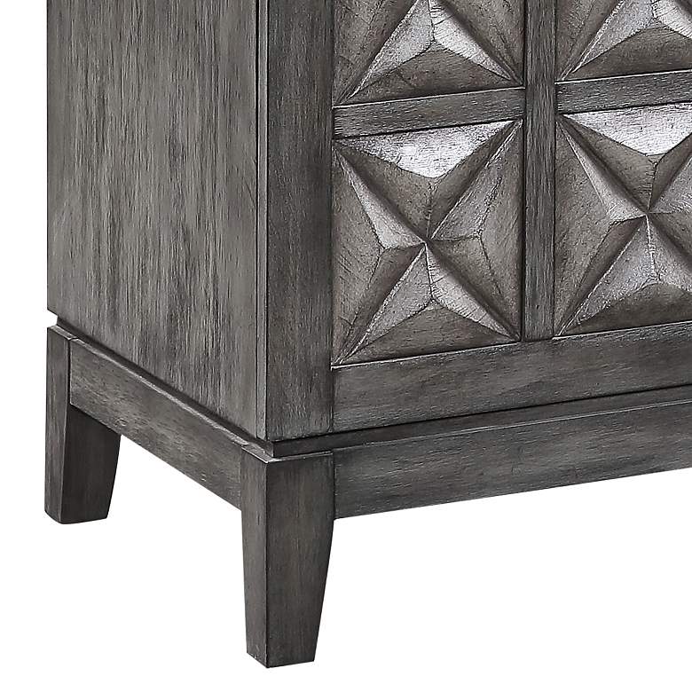 Image 5 Monarch 36 inch Wide Gray Blue Finish  2-Door Wood Accent Cabinet more views
