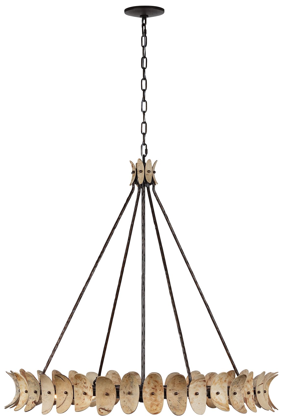 Image 2 Monarch 8-Lt Chandelier Champagne Mist with Coconut Shell by Breegan Jane more views