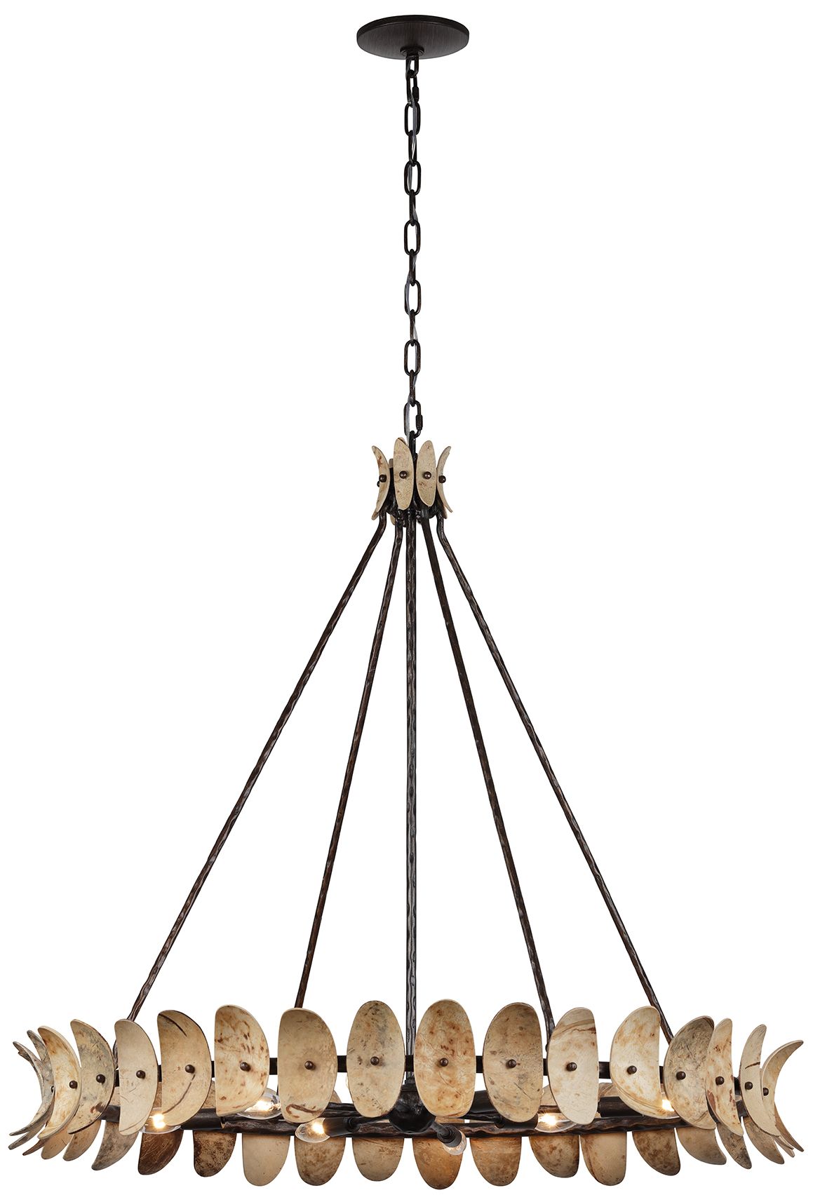 Image 3 Monarch 8-Lt Chandelier Champagne Mist with Coconut Shell by Breegan Jane more views