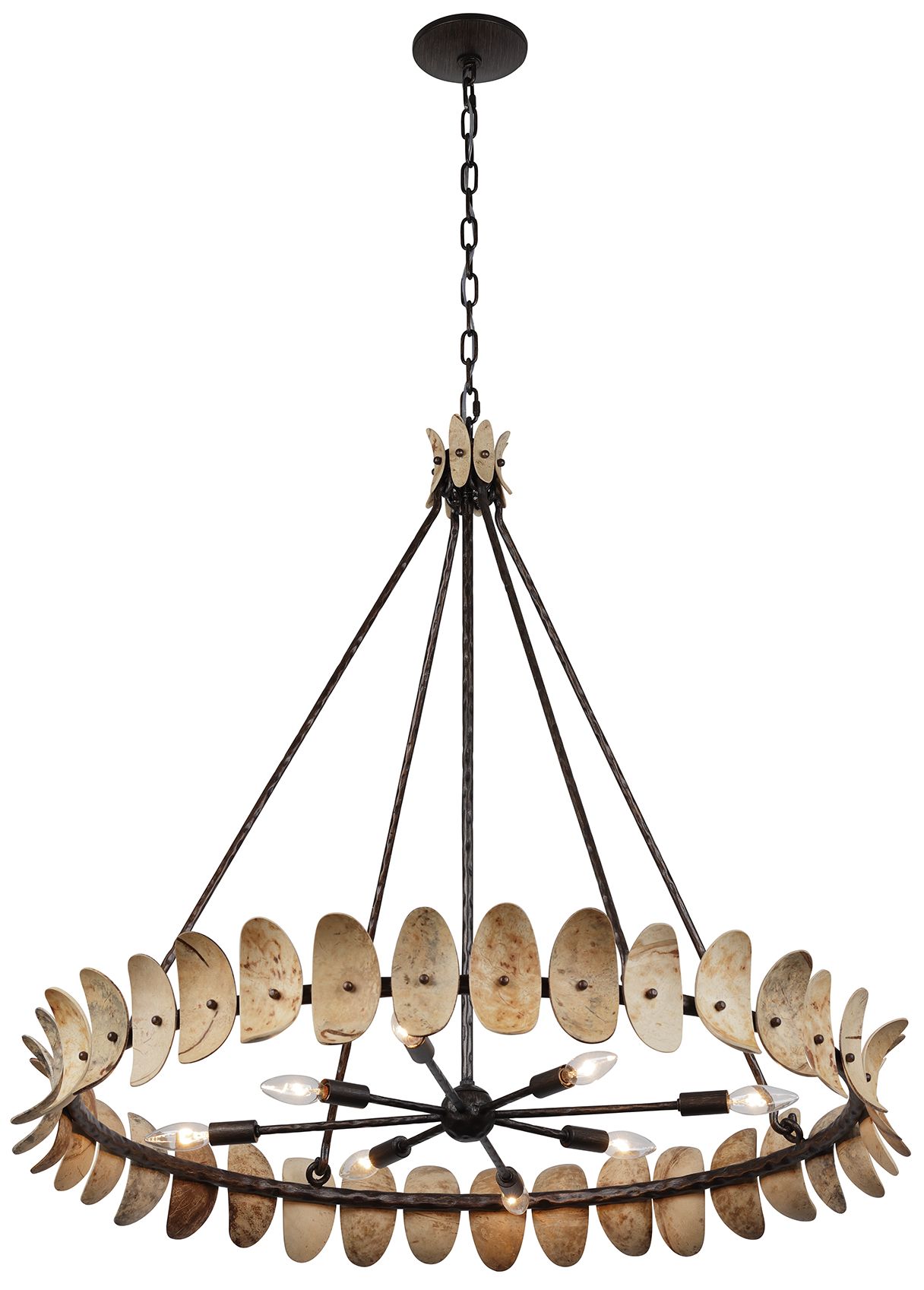 Image 4 Monarch 8-Lt Chandelier Champagne Mist with Coconut Shell by Breegan Jane more views