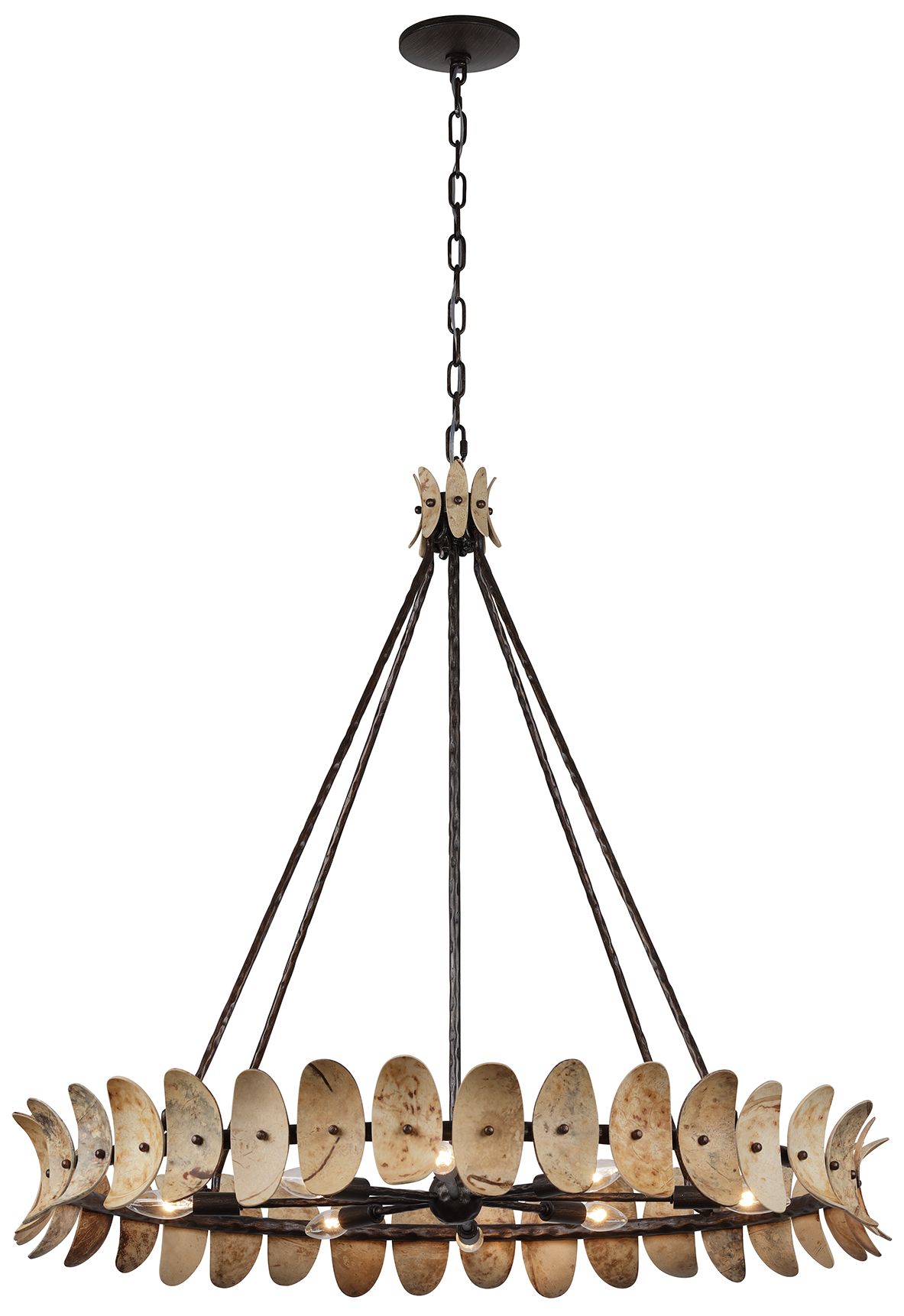 Image 5 Monarch 8-Lt Chandelier Champagne Mist with Coconut Shell by Breegan Jane more views