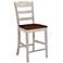 Monarch Antiqued White 24" High Counter Stool