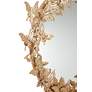 Monarch Matte Gold 3D Butterflies 28" Round Wall Mirror