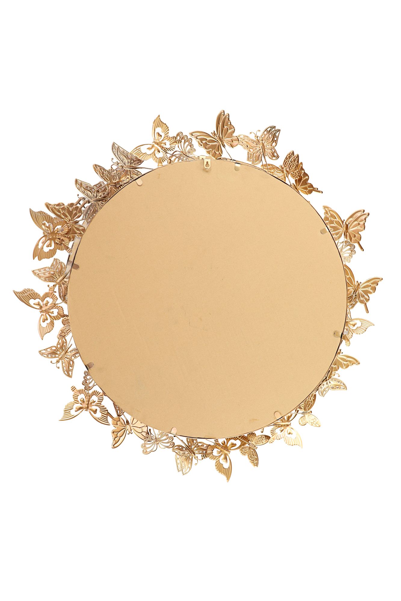 Image 5 Monarch Matte Gold 3D Butterflies 28" Round Wall Mirror more views