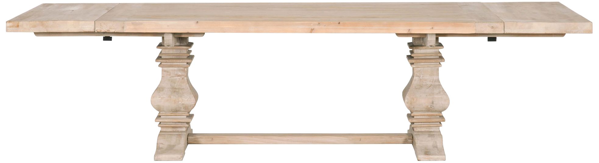 Monastery 120" Wide Smoke Gray Wood Extendable Dining Table