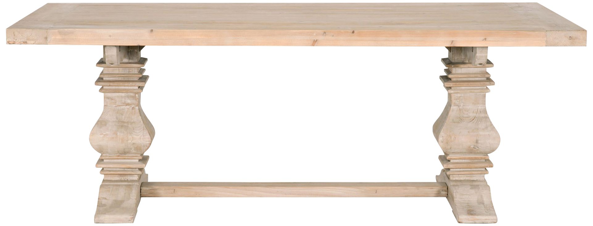 Monastery 120" Wide Smoke Gray Wood Extendable Dining Table