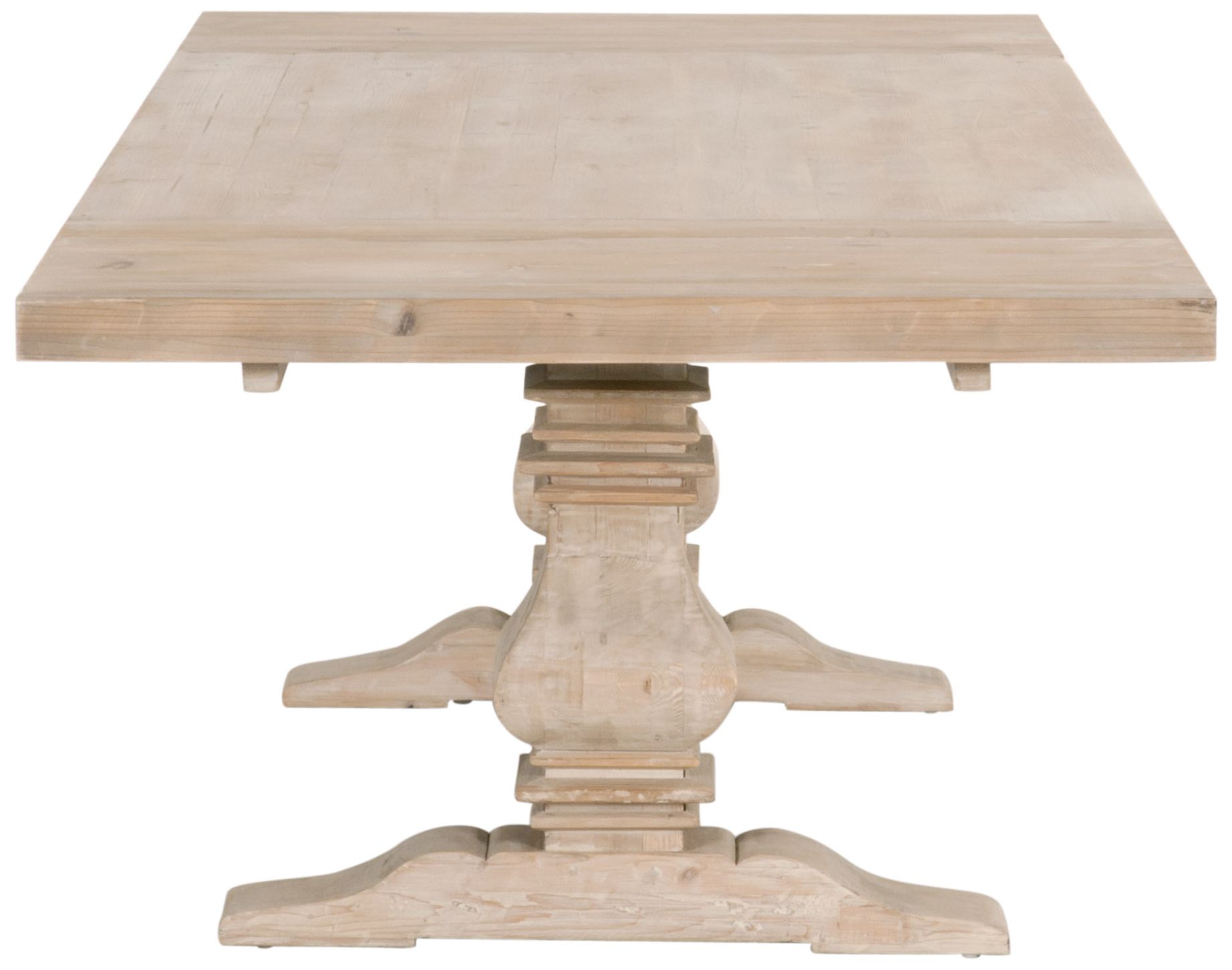 Monastery 120" Wide Smoke Gray Wood Extendable Dining Table