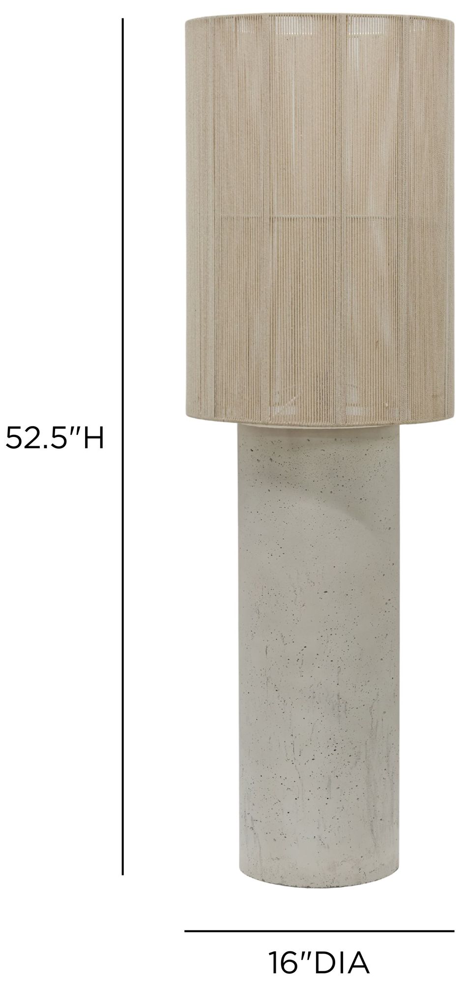 Image 5 Mondada Cream Concrete Floor Lamp more views