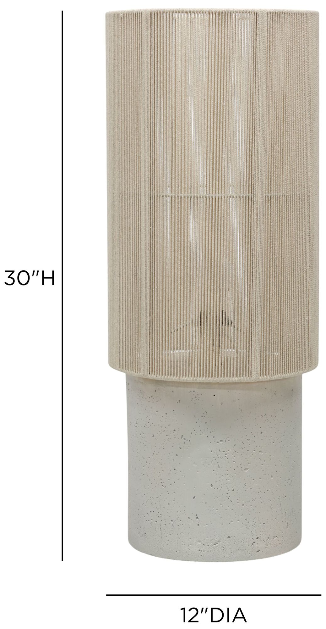 Image 6 Mondada Cream Concrete Table Lamp more views