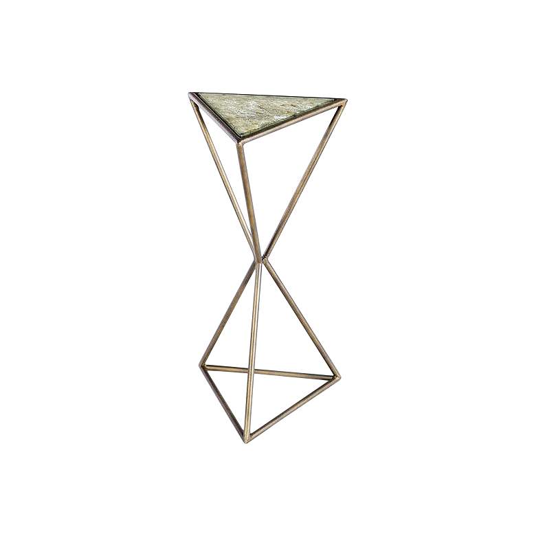 Image 1 Mondez 12 inch Wide Brass Geometric Modern Accent Table