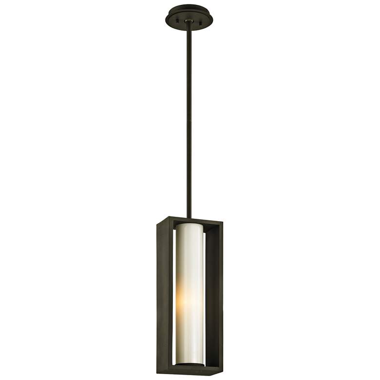 Image 1 Mondrian 17 3/4" High Textured Bronze Outdoor Hanging Light