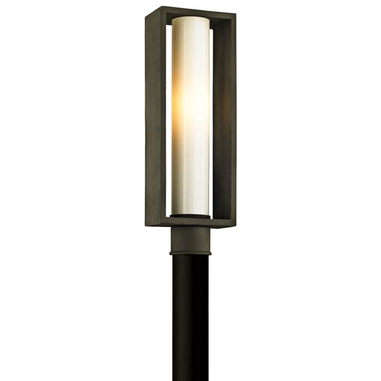 Image 1 Mondrian 20 1/4 inch High Textured Bronze Outdoor Post Light