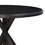 3_Monet 48" Wide Antique Black Wood Round Dining Table more views