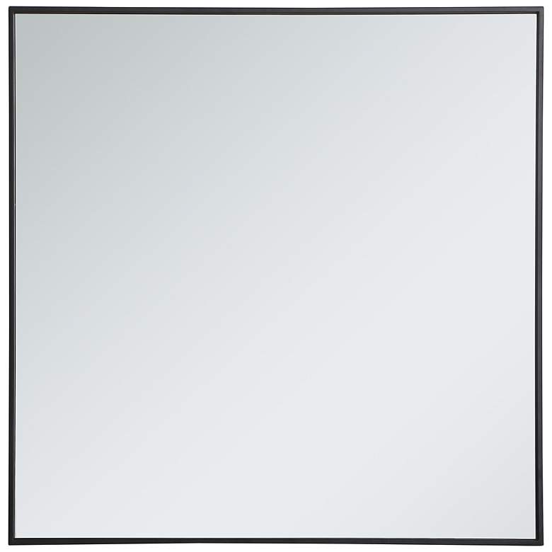Image 2 Monet Black 36" Square Metal Vanity Mirror