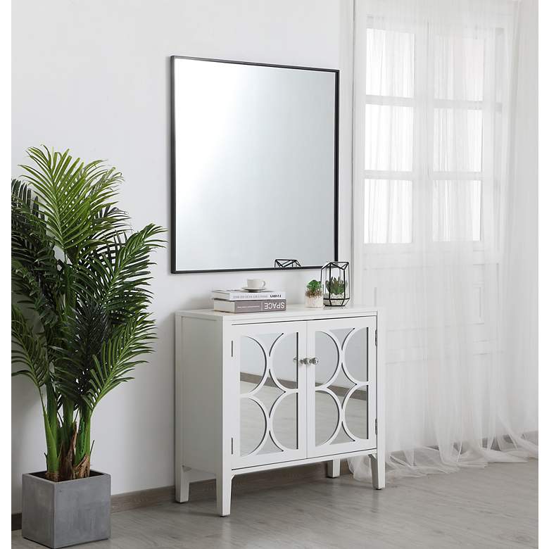 Image 3 Monet Black 36" Square Metal Vanity Mirror more views