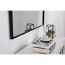 5_Monet Black 36" Square Metal Vanity Mirror more views