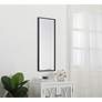 4_Monet Black Metal 14" x 36" Rectangular Vanity Wall Mirror more views