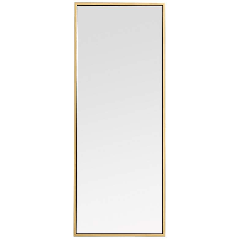 Image 3 Monet Brass 14" x 36" Rectangular Vanity Mirror