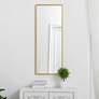 2_Monet Brass 14" x 36" Rectangular Vanity Mirror
