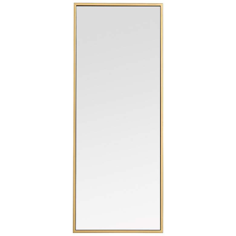 Image 5 Monet Brass 14" x 36" Rectangular Vanity Mirror more views