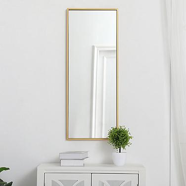 Monet Brass 14" x 36" Rectangular Vanity Mirror