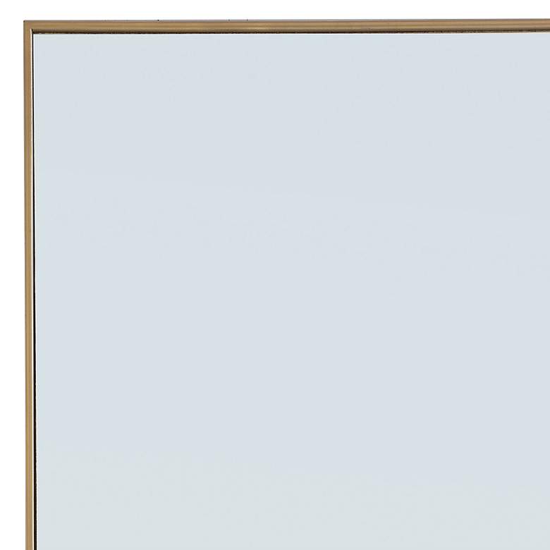 Image 2 Monet Brass 18" x 60" Rectangular Wall Mirror more views