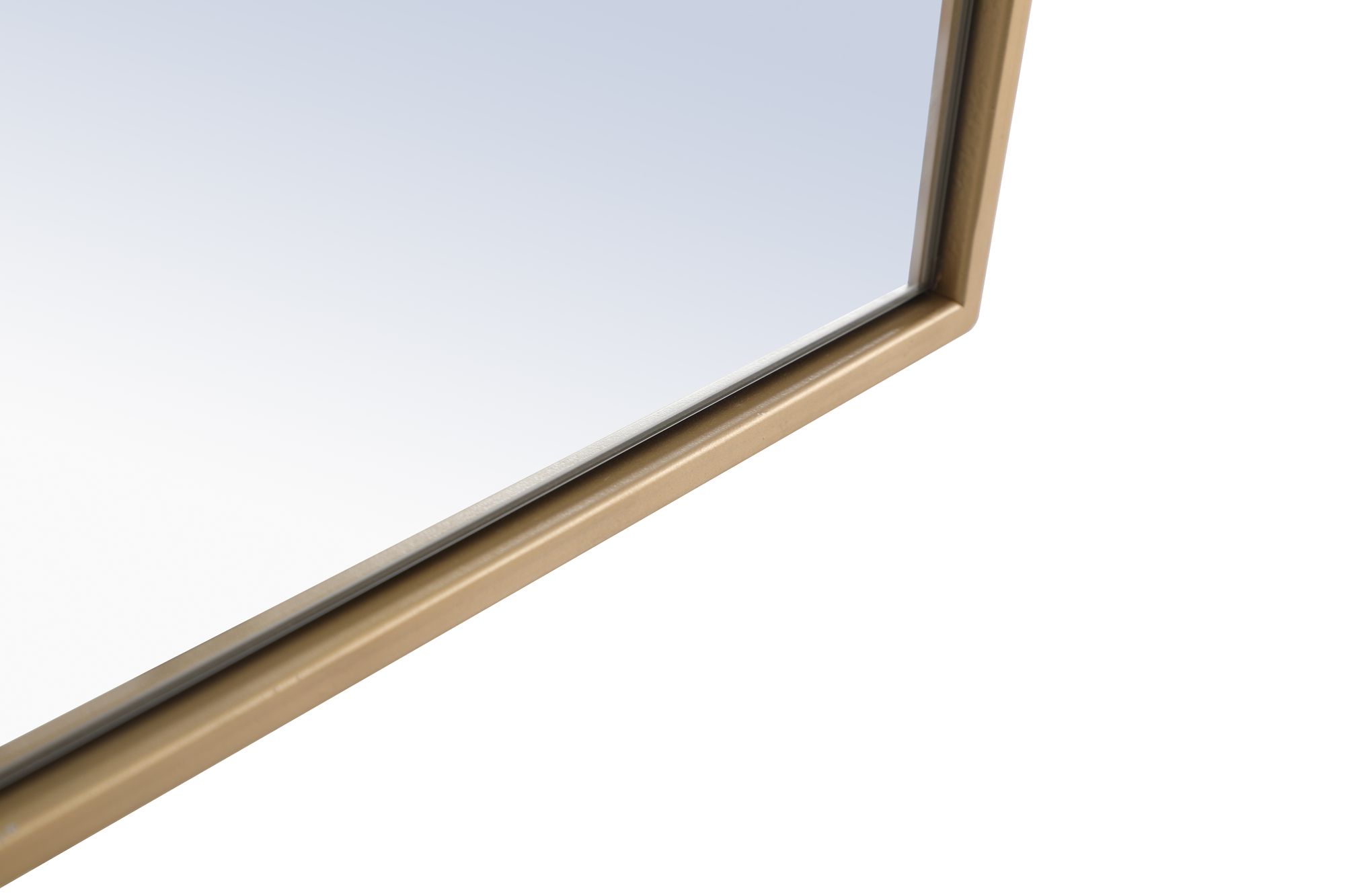 Monet Brass 18" x 60" Rectangular Wall Mirror