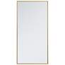 3_Monet Brass Metal 18" x 36" Rectangular Vanity Wall Mirror