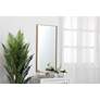 4_Monet Brass Metal 18" x 36" Rectangular Vanity Wall Mirror more views