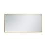 6_Monet Brass Metal 18" x 36" Rectangular Vanity Wall Mirror more views
