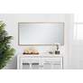 7_Monet Brass Metal 18" x 36" Rectangular Vanity Wall Mirror more views