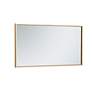 Monet Brass Metal 18" x 36" Rectangular Vanity Wall Mirror in scene