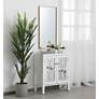 Monet Brass Metal 18" x 36" Rectangular Vanity Wall Mirror in scene