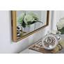 Monet Brass Metal 18" x 36" Rectangular Vanity Wall Mirror in scene