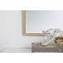 Monet Brass Metal 18" x 36" Rectangular Vanity Wall Mirror in scene