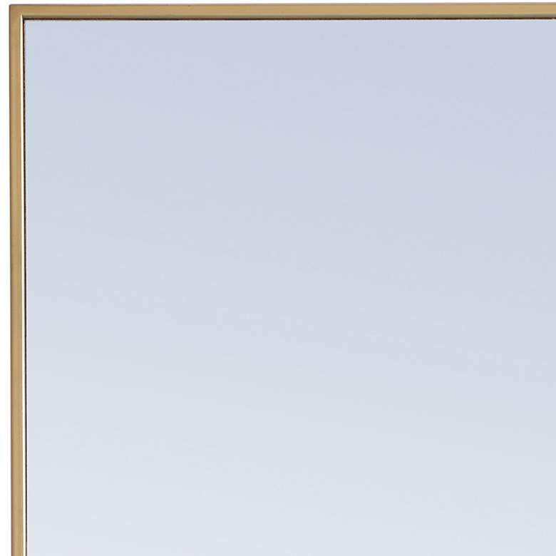 Image 4 Monet Brass Metal 24" x 32" Rectangular Vanity Wall Mirror more views