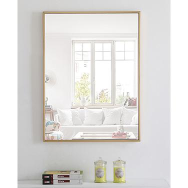 Monet Brass Metal 24" x 32" Rectangular Vanity Wall Mirror