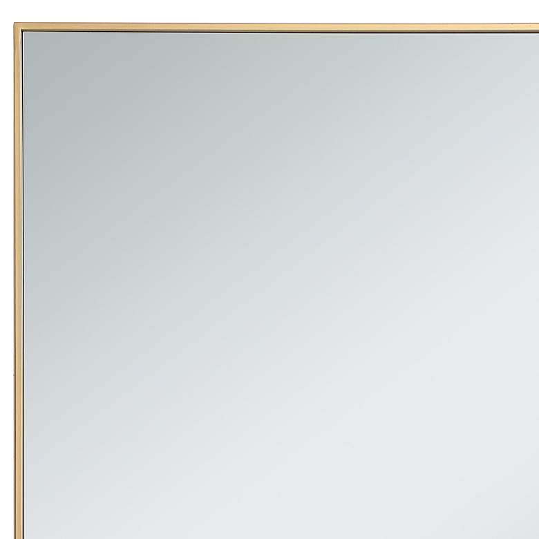 Image 4 Monet Brass Metal 30 inch x 40 inch Rectangular Wall Mirror more views