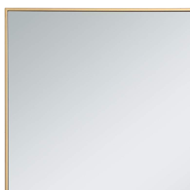 Image 4 Monet Brass Metal 30" x 40" Rectangular Wall Mirror more views
