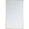 Monet Brass Metal 30" x 48" Rectangular Wall Mirror