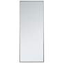 3_Monet Silver 24" x 60" Rectangular Wall Mirror